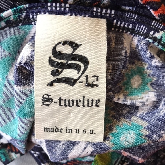 S-12 tunic dress multicoloured with belt - Picture 3 of 8